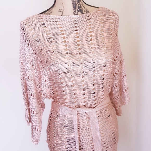 Rose Gold Metallic Swimsuit Cover up - Picture 9 of 10